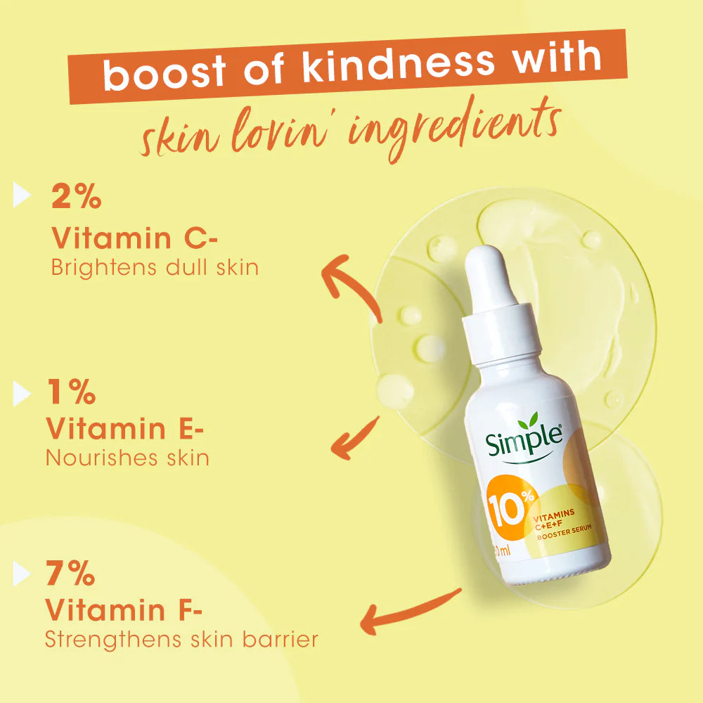 Simple Booster Serum 10% Vit C+E+F 30Ml