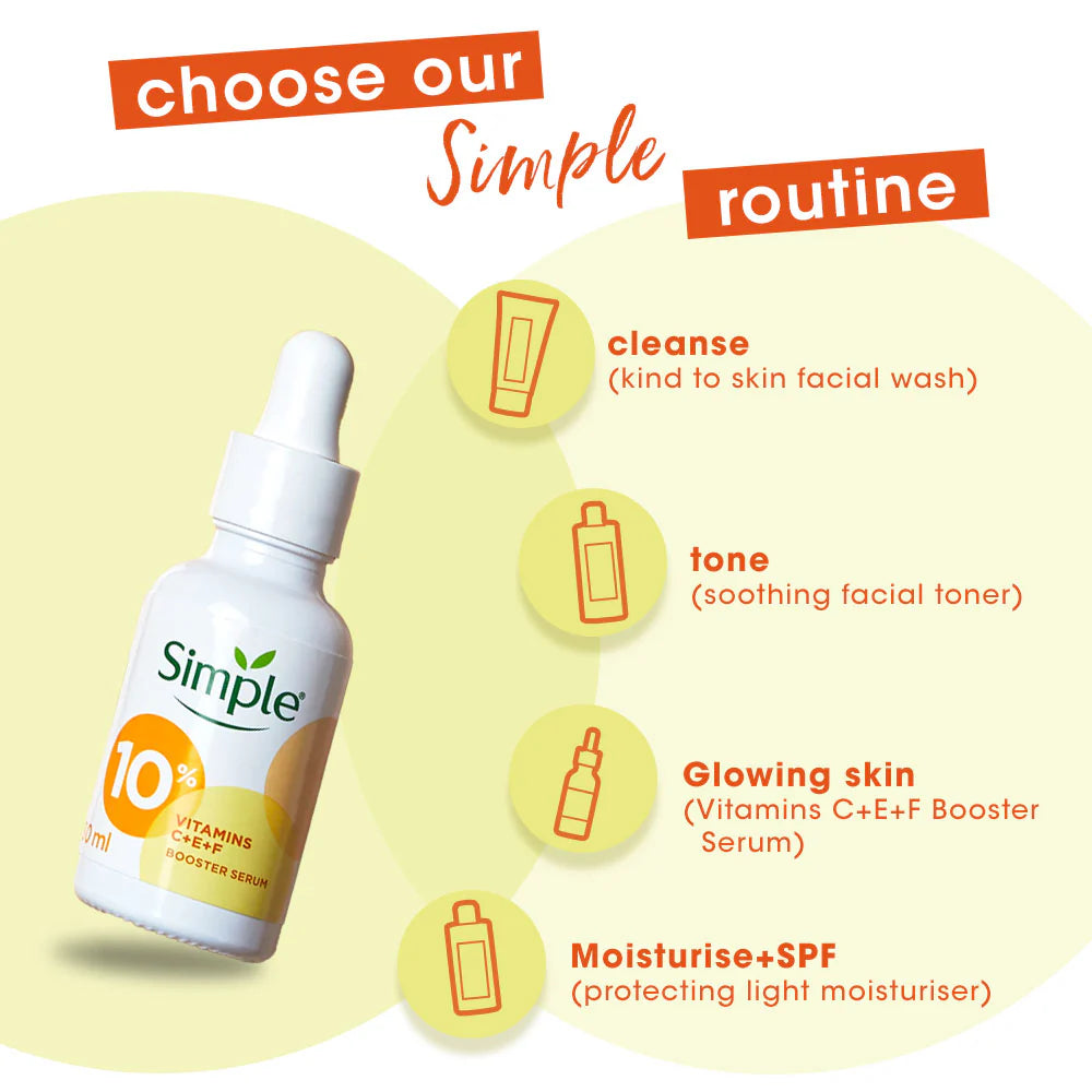 Simple Booster Serum 10% Vit C+E+F 30Ml