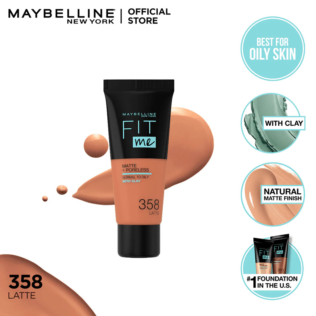 Maybelline Fit Me Matte And Poreless Foundation 358 Latte