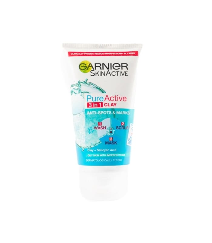 Garnier Pure Active Cleanser 3 in 1 Wash, Scrub, Mask -150 ml