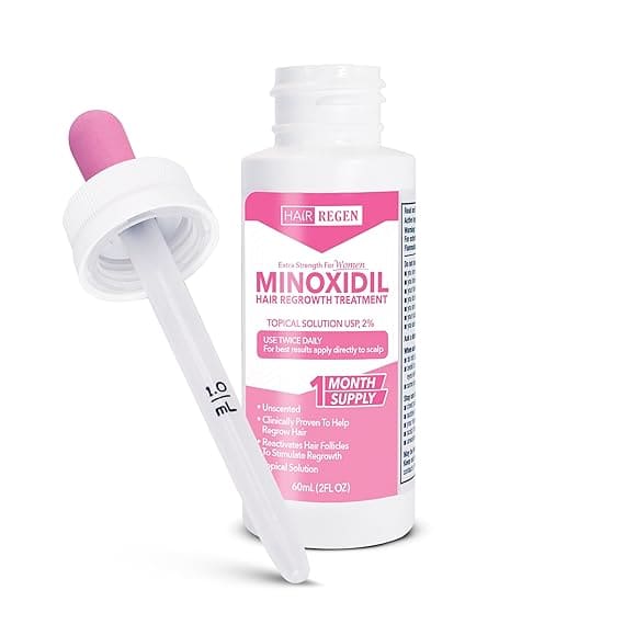 Hair Regrowth Kit for Women (Regen Minoxidil 60ml + Dermaroller)- Bundle
