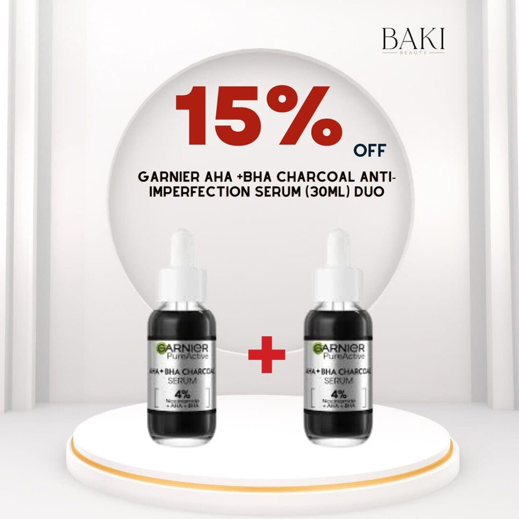 Garnier AHA +BHA Charcoal Anti-Imperfection Serum - 30ml Duo- Bundle