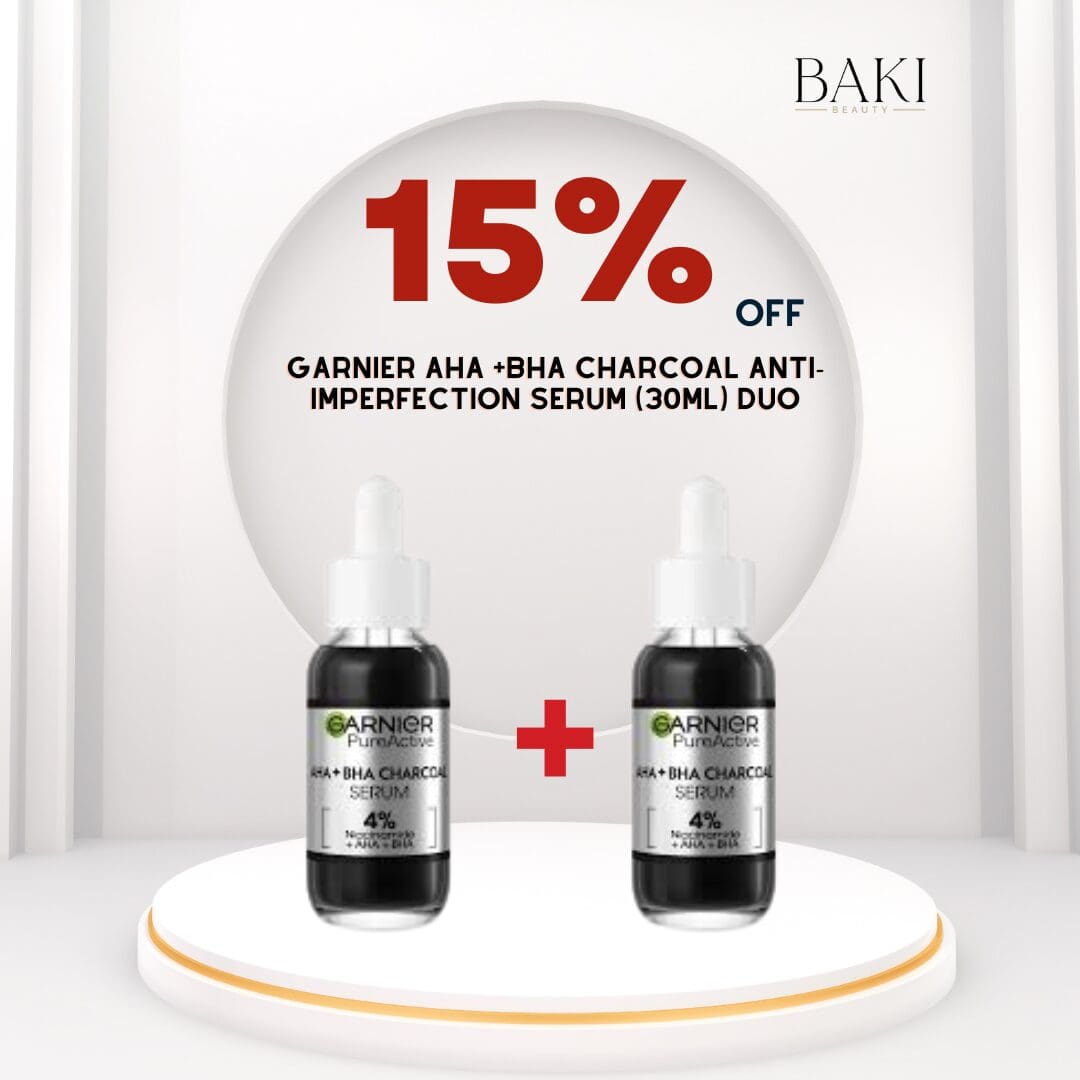 Garnier AHA +BHA Charcoal Anti-Imperfection Serum - 30ml Duo- Bundle