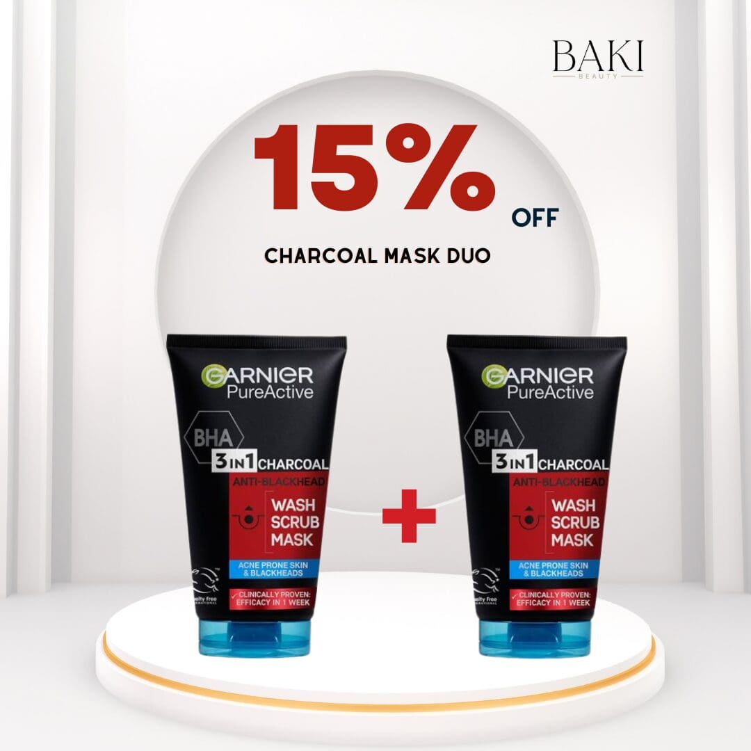 Garnier Pure Active Intensive Charcoal 3 in 1 - 150ml Duo- Bundle