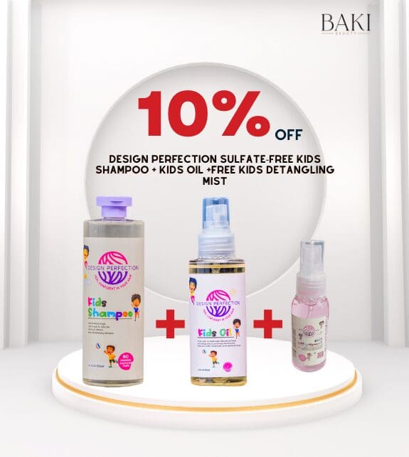Design Perfection Sulfate-Free Kids Shampoo + Kids Oil +free kids detangling mist