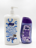Hobby Body Wash Marshmallow Coconut 1000ML Jumbo + Magnolia body wash 300ml- Kit
