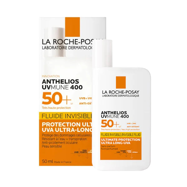 La Roche Posay Anthelios Fluid Face SPF 50+ Free Vitamin C Serum 10ml- Bundle