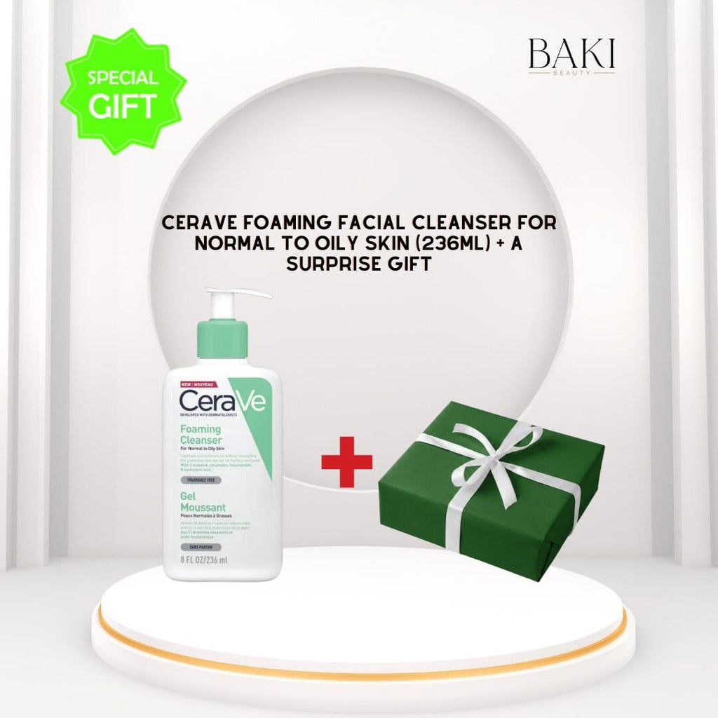 CeraVe Foaming Facial Cleanser For Normal to Oily Skin (236ML) + A Surprise Gift