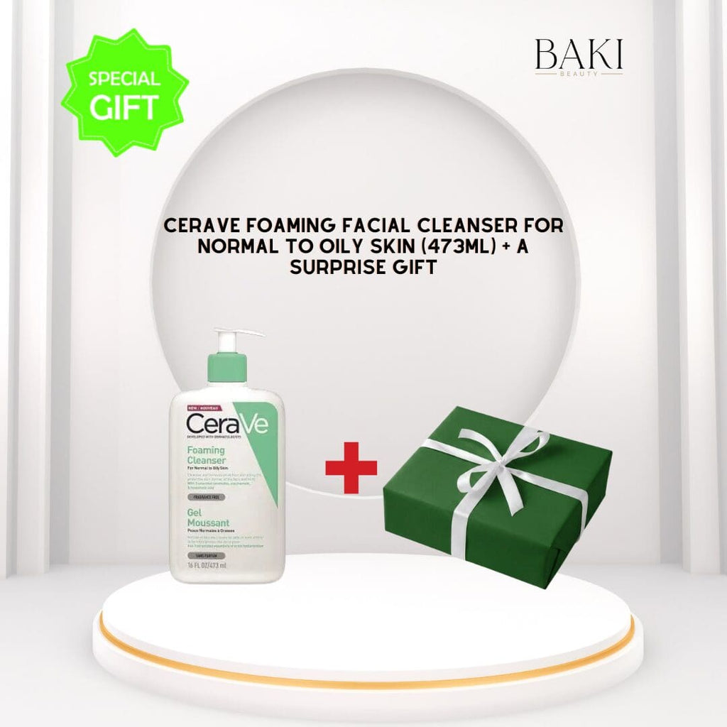 CeraVe Foaming Facial Cleanser For Normal to Oily Skin (473ML) + A Surprise Gift