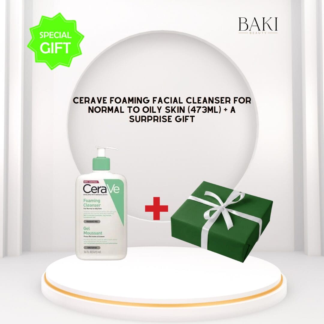CeraVe Foaming Facial Cleanser For Normal to Oily Skin (473ML) + A Surprise Gift