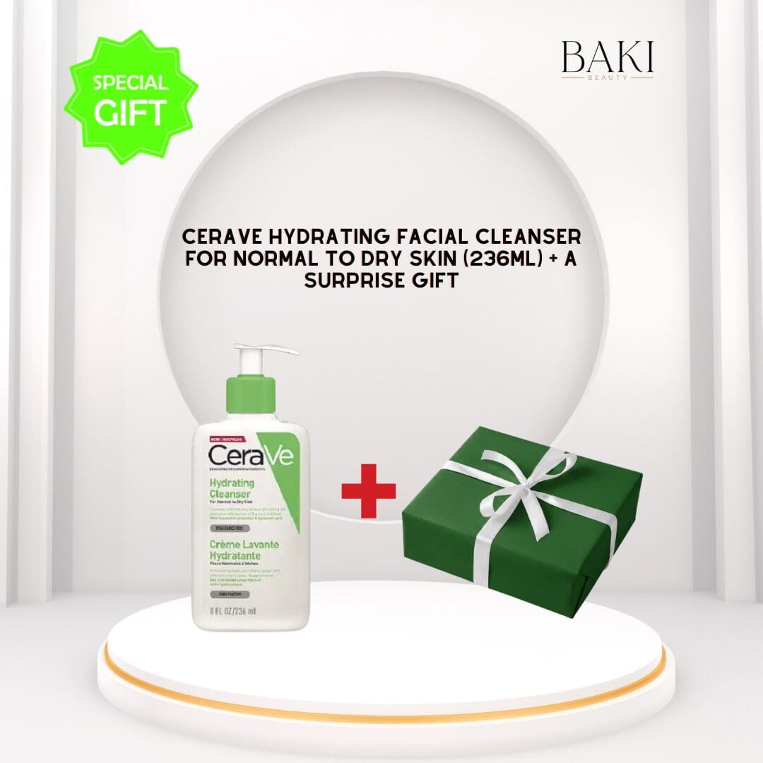 CeraVe Hydrating Facial Cleanser For Normal to Dry Skin (236ML) + A Surprise Gift