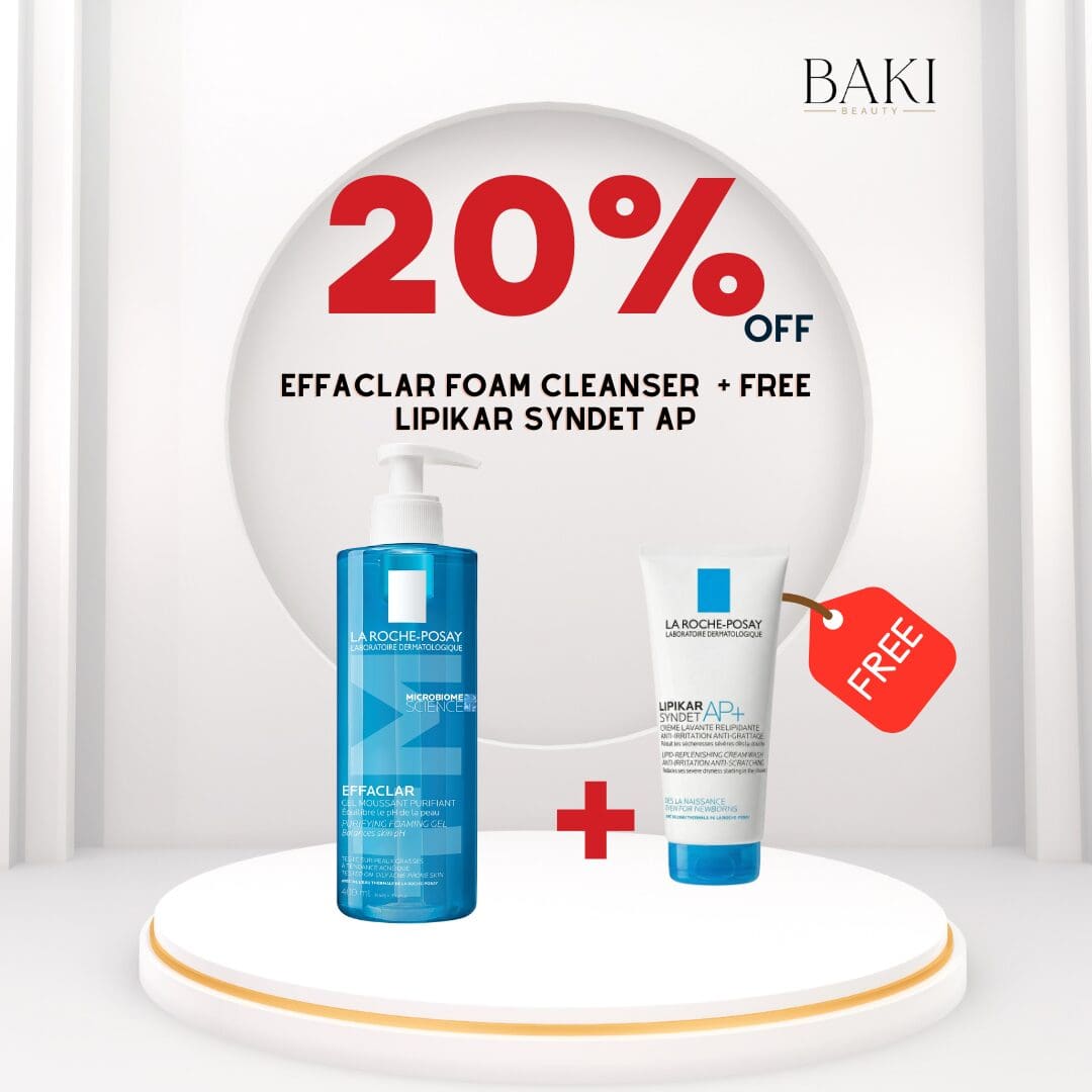La Roche Posay Effaclar Foam Cleanser + M 400ml + Free La Roche Posay Lipikar Syndet AP+ 100ml