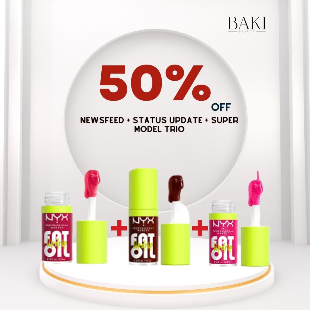 NYX Fat Oil Lip Drip Trio - Newsfeed,Status Update ,Super Model- Bundle