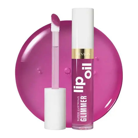 Super Lustrous Glimmer Lip Oil Plum pop
