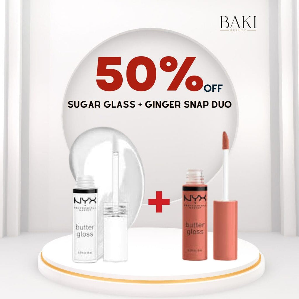 NYX Professional Sugar Glass + Gingersnap Butter Gloss Bundle