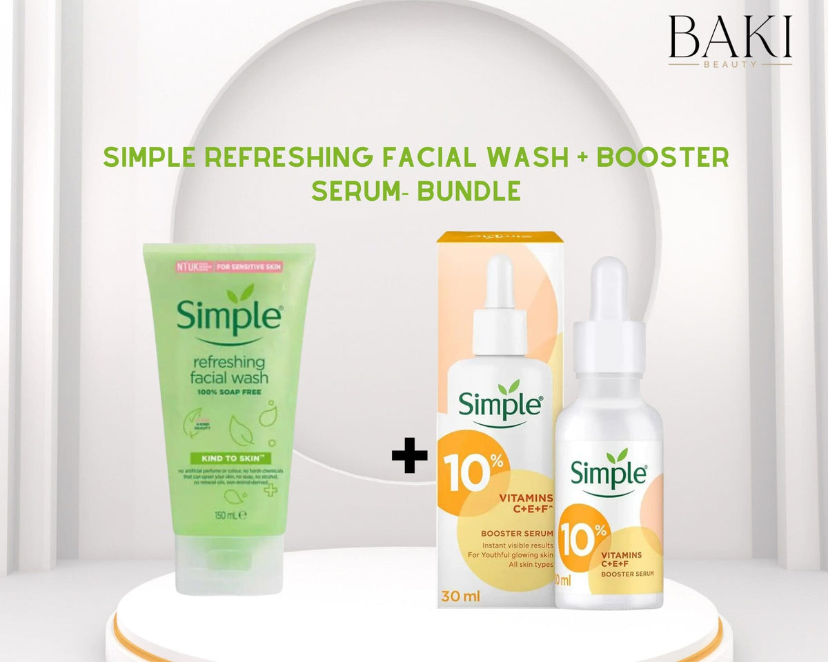 Simple Refreshing Facial Wash + Booster Serum- Bundle
