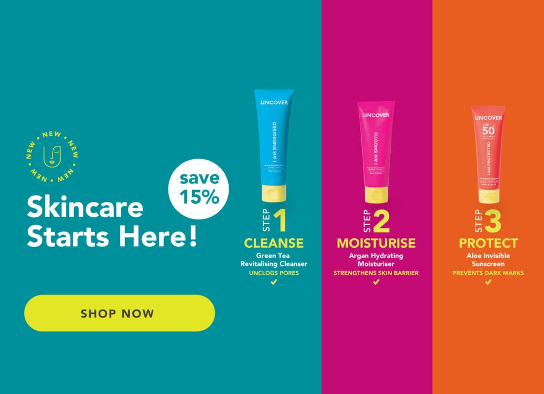 Uncover Essentials Skincare Kit + Free Candle- Bundle
