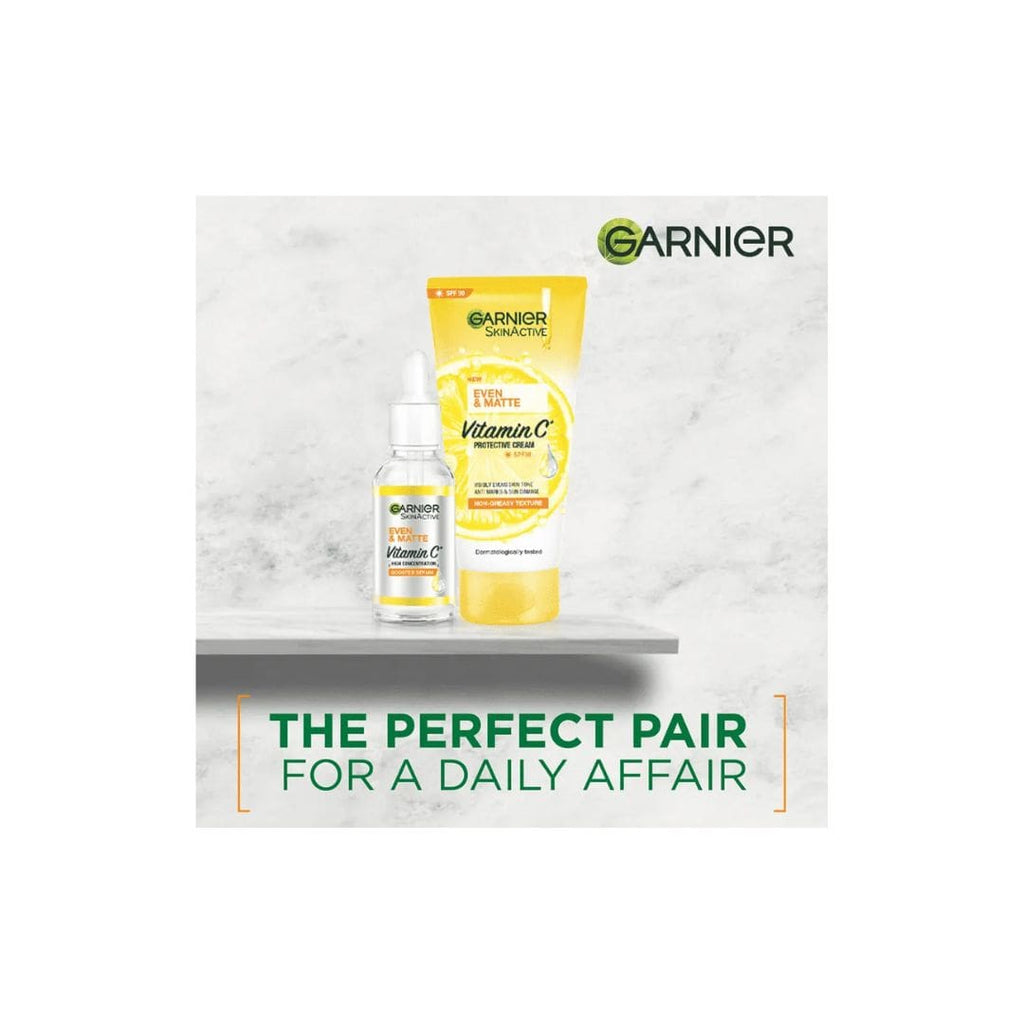 Garnier Even Tone Essentials Kit with Vitamin C Booster Serum + SPF30 Protective Cream