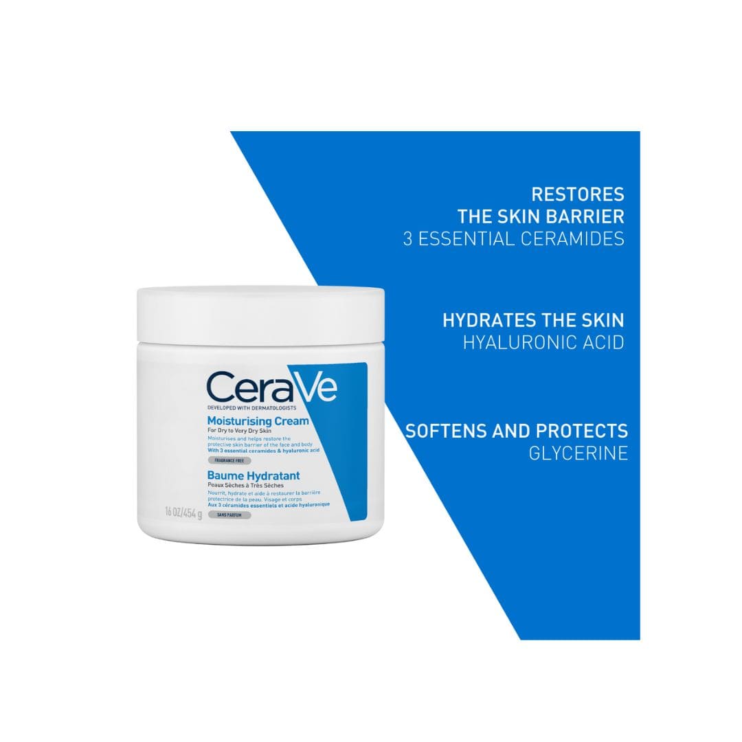 CeraVe Moisturizing Cream For Dry To Very Dry Skin (454g)