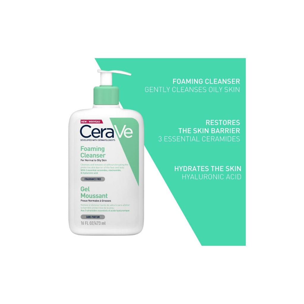 CeraVe Foaming Facial Cleanser For Normal to Oily Skin (473ML)