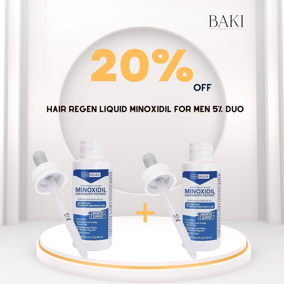 Hair Regen Liquid Minoxidil for Men 5% Duo- Bundle