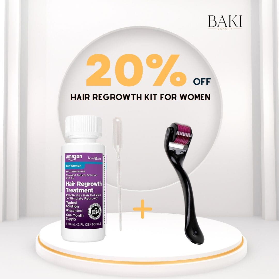 Hair Regrowth Kit For Women ~ Minoxidil and Derma roller- Bundle