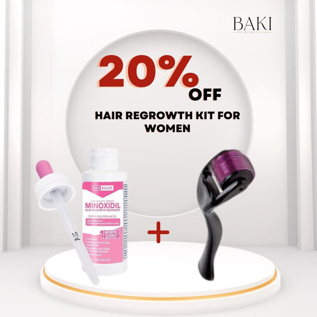 Hair Regrowth Kit for Women (Regen Minoxidil 60ml + Dermaroller)- Bundle