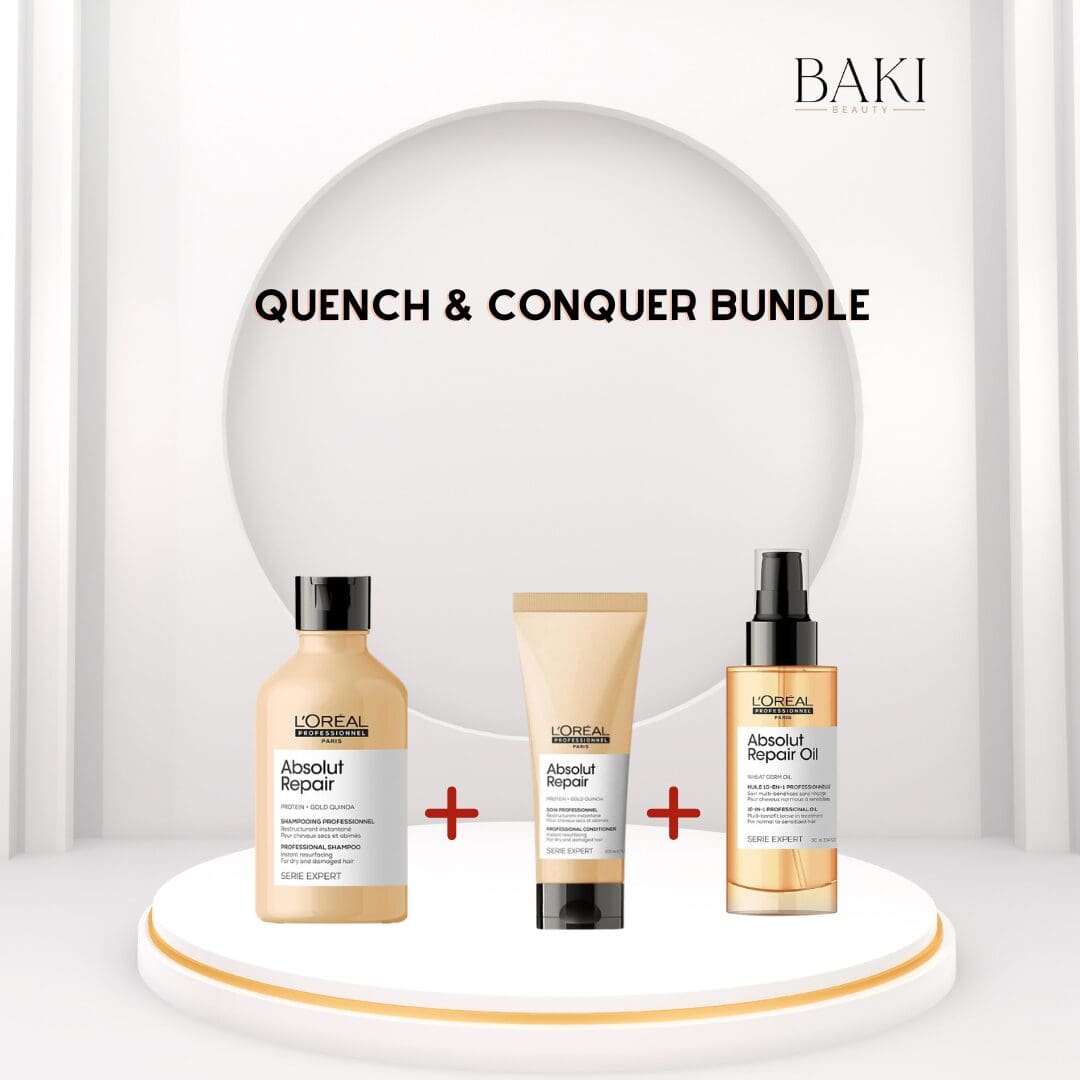 L'oreal Professional Quench & Conquer Routine Bundle.